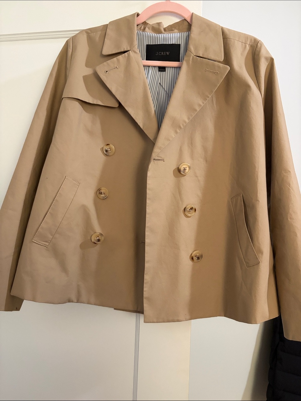 J. Crew Double-Breasted Tan Cropped jacket